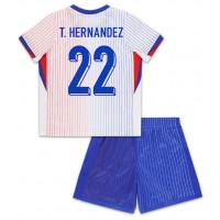 Dres Francúzsko Theo Hernandez #22 Preč pre deti ME 2024 Krátky Rukáv (+ trenírky)